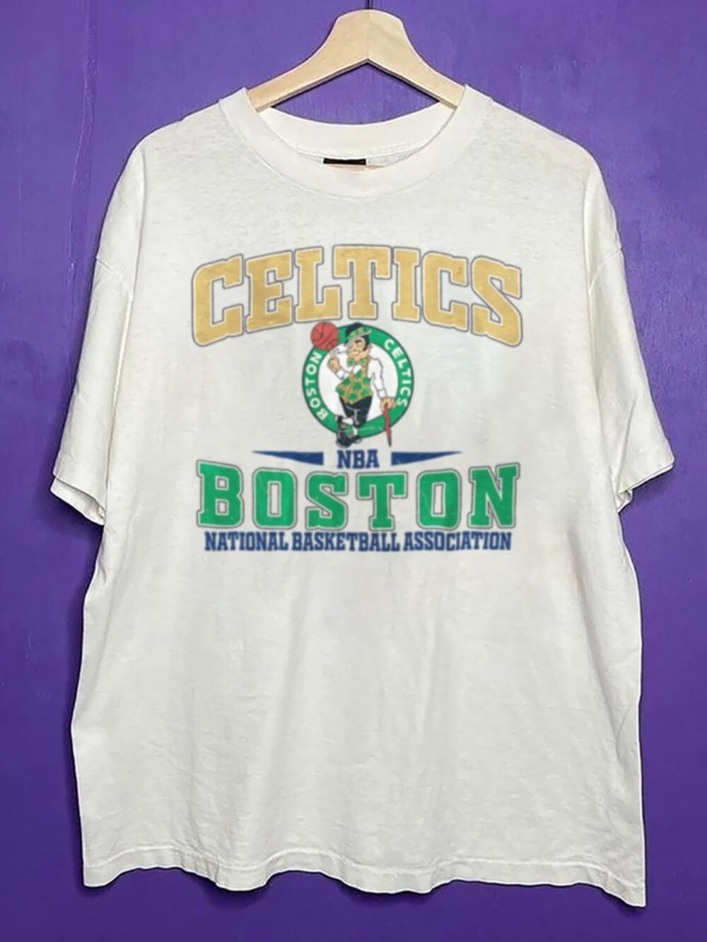 Vintage 90s Boston Celtics Basketball Shirt, Boston Celtics Crewneck Shirt Tee